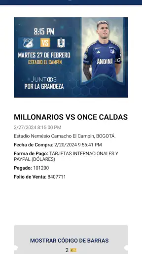 eticket Colombia screenshot