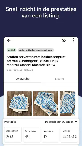 Etsy Seller: Jouw shop screenshot