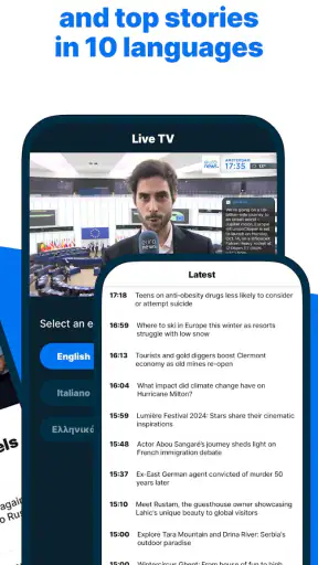 Euronews - Daily, live TV news screenshot