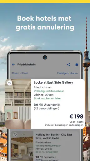 Expedia: reis, hotel, vlucht screenshot