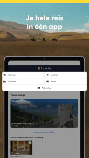 Expedia: reis, hotel, vlucht screenshot