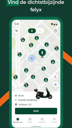 felyx e-moped sharing screenshot