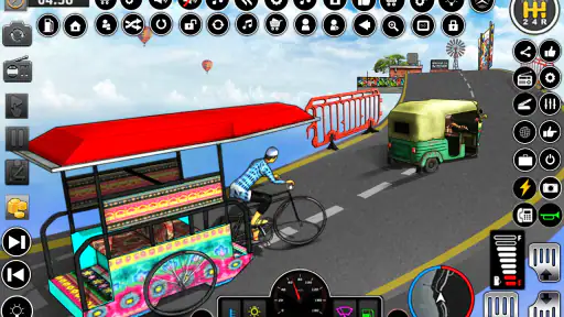 Fiets Rickshaw Driving Games screenshot