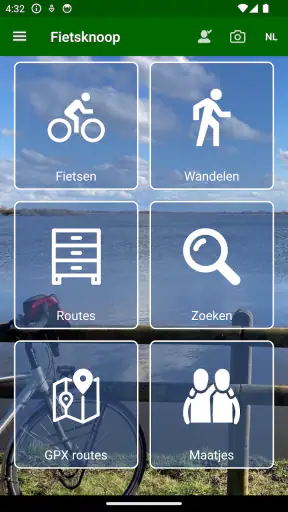 Fietsknoop fietsen en wandelen screenshot