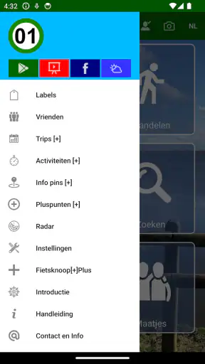 Fietsknoop fietsen en wandelen screenshot