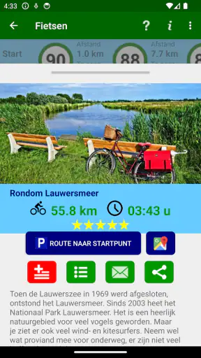 Fietsknoop fietsen en wandelen screenshot
