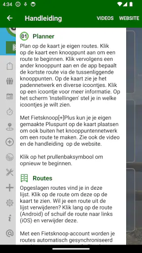 Fietsknoop fietsen en wandelen screenshot