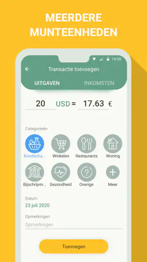 Financieel kosten manager screenshot