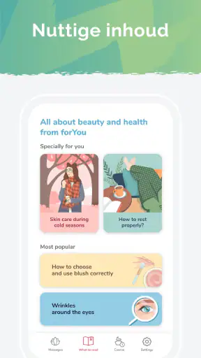 ForYou: Gezichtsverzorging app screenshot