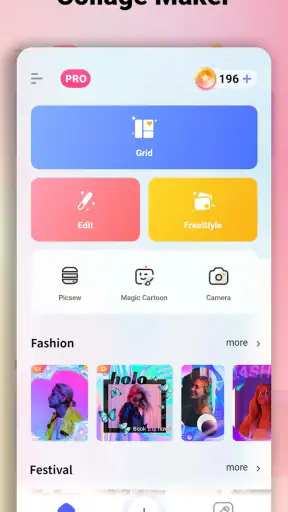 Fotocollagemaker, PIP-raster screenshot