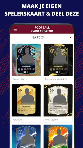 FUT Kaartenmaker 25 screenshot