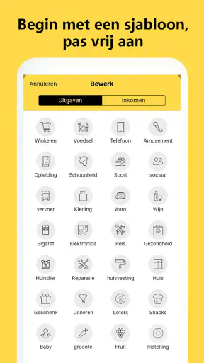 Geldmanager:Uitgaven bijhouden screenshot