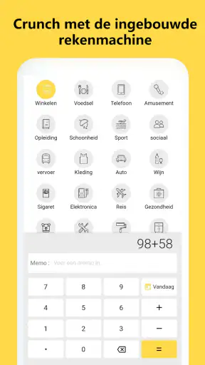 Geldmanager:Uitgaven bijhouden screenshot