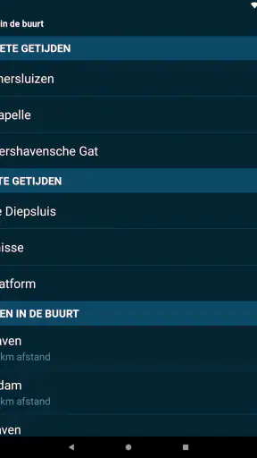 Getijden in de buurt screenshot