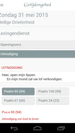 Getijdengebed screenshot