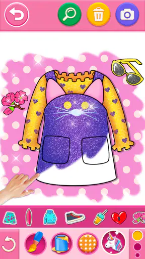 Glitter Dress Coloring Game screenshot