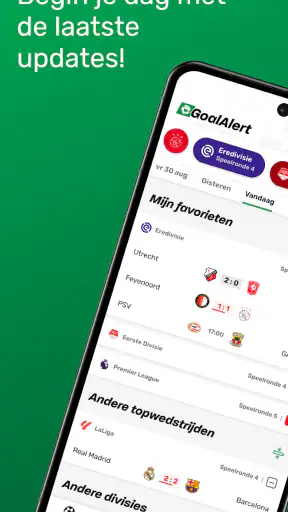 GoalAlert - Voetbal Scores screenshot
