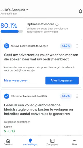 Google Ads screenshot