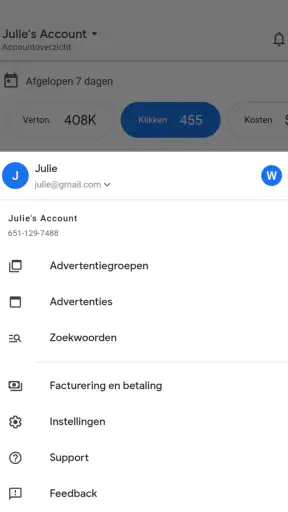 Google Ads screenshot