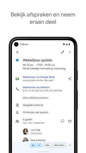 Google Agenda screenshot