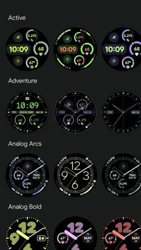 Google Pixel Watch screenshot