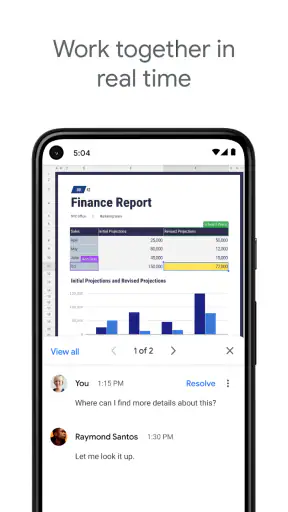 Google Spreadsheets screenshot
