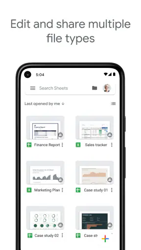 Google Spreadsheets screenshot