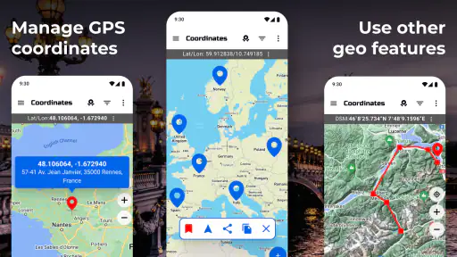 GPS coördinaten Kaart screenshot