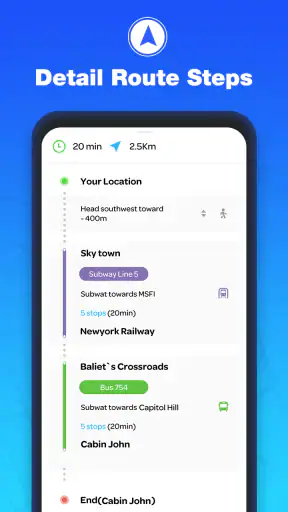 GPS-kaarten navigatie screenshot