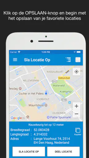 GPS-Locatie Opslag screenshot