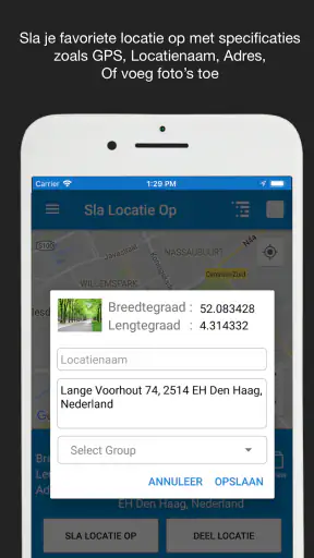 GPS-Locatie Opslag screenshot