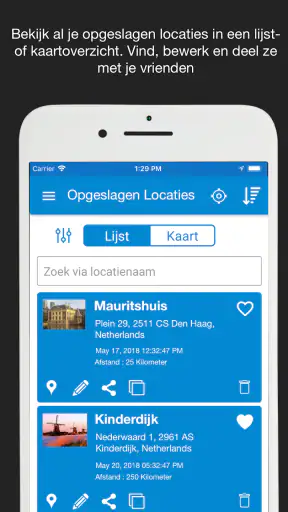 GPS-Locatie Opslag screenshot