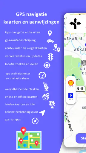 GPS-navigatie, kaarten & route screenshot
