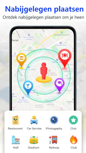 GPS satelliet live aardkaart screenshot
