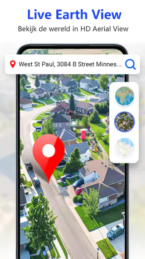 GPS satelliet live aardkaart screenshot