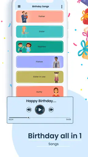 Happy Birthday liedjes screenshot