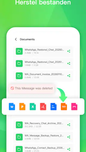 Herstel verwijderde berichten screenshot