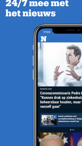Het Nieuwsblad nieuws screenshot