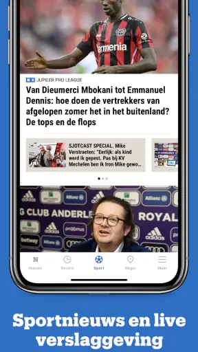 Het Nieuwsblad nieuws screenshot
