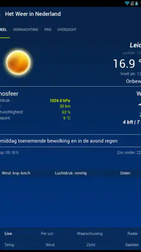 Het weer in Nederland screenshot