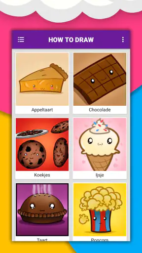 Hoe schattig eten te tekenen screenshot