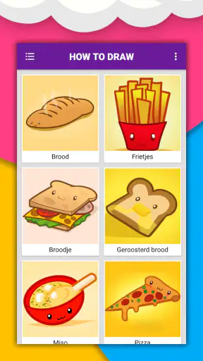 Hoe schattig eten te tekenen screenshot