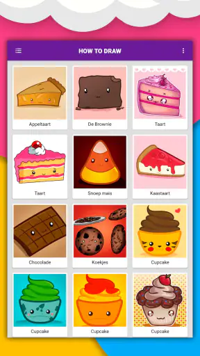 Hoe schattig eten te tekenen screenshot