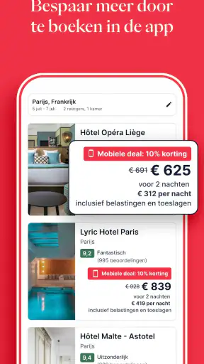 Hotels.com: hotelboeking screenshot