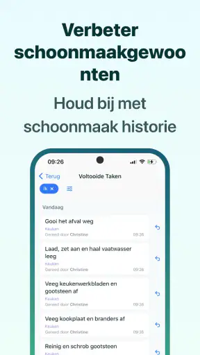 Huishouden & Opruim app screenshot