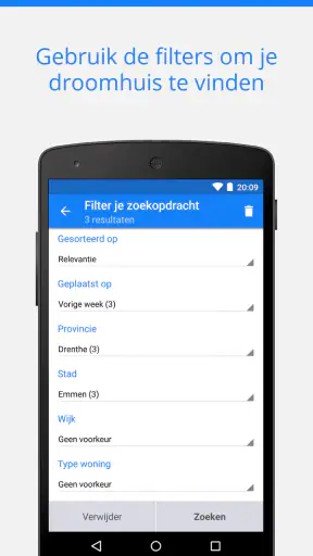 Huizen te koop en te huur screenshot