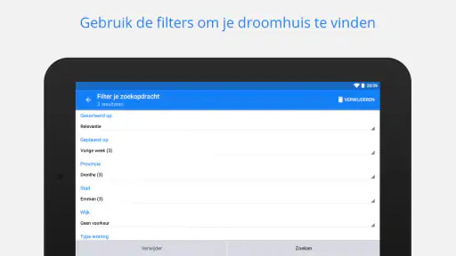 Huizen te koop en te huur screenshot