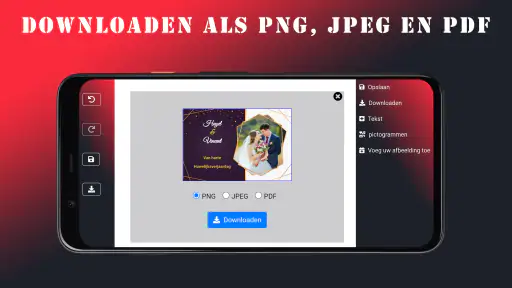 Huwelijksuitnodiging screenshot
