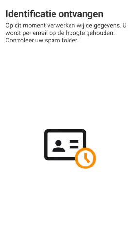Identificatie app AMP Groep screenshot