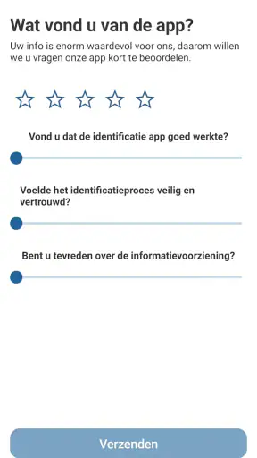 Identificatie app AMP Groep screenshot